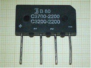 B80C3700-2200A PUENTE RECTIFICADOR RECTANGULAR 3.7A 80V