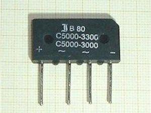 B80C5000-3300A PUENTE RECTIFICADOR RECTANGULAR 5A 80V