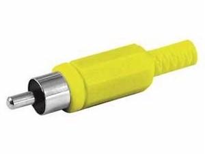 CONECTOR RCA MACHO AEREO PLASTICO AMARILLO