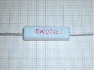 22 OHM 5W 5% RESISTENCIA BOBINADA CEMENTADA