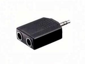 ADAPTADOR JACK 3.5 MACHO ESTEREO - 2 HEMBRAS 6.3 ESTEREO