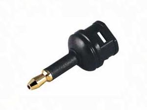 ADAPTADOR FIBRA OPTICA JACK 3.5 MACHO - TOSLINK HEMBRA