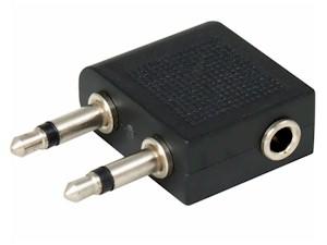 ADAPTADOR JACK 2 X 3.5 MACHO MONO - 3.5 HEMBRA ESTEREO