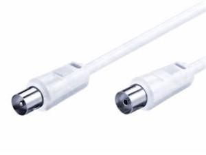 CABLE ANTENA TV MACHO - HEMBRA 1.5M BLANCO