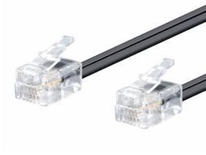 CABLE TELEFONO 6/4 MACHO - MACHO NEGRO 6M