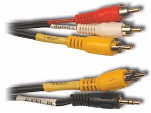 CABLE 3 RCA MACHO - JACK 3.5 ESTEREO MACHO Y RCA MACHO 10M