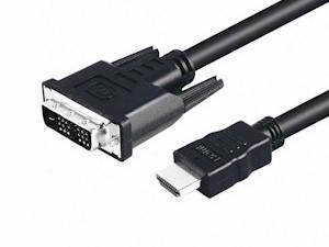 CABLE HDMI 19P MACHO - DVI 18+1 MACHO 1M