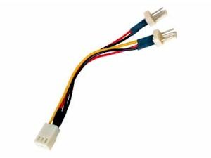 CABLE ALIMENT. VENTILADOR 3PIN HEMBRA - 2 3PIN MACHO 0.3M
