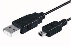 CABLE USB 2.0 A MACHO - B MINI MACHO 5 PINES 1.8M