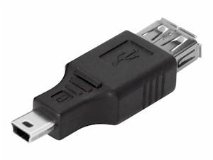 ADAPTADOR USB A HEMBRA - MINI USB MACHO OTG MOVILES