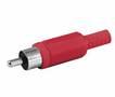 CONECTOR RCA MACHO AEREO PLASTICO ROJO