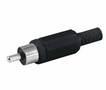 CONECTOR RCA MACHO AEREO PLASTICO NEGRO