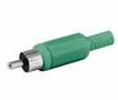 CONECTOR RCA MACHO AEREO PLASTICO VERDE