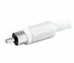 CONECTOR RCA MACHO AEREO PLASTICO BLANCO