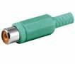 CONECTOR RCA HEMBRA AEREO PLASTICO VERDE