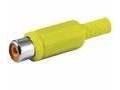 CONECTOR RCA HEMBRA AEREO PLASTICO AMARILLO