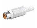 CONECTOR RCA HEMBRA AEREO PLASTICO BLANCO