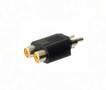 ADAPTADOR RCA 1 MACHO - 2 HEMBRAS