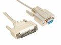CABLE NULL MODEM DB9 HEMBRA - DB25 MACHO 1.8M